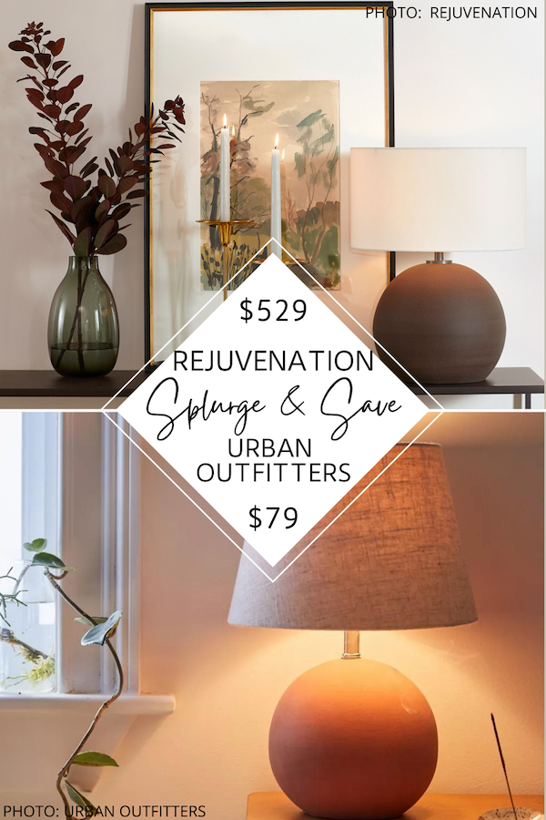 SPLURGE AND SAVE: REJUVENATION FOLK ABIGAIL BALL TABLE LAMP DUPE