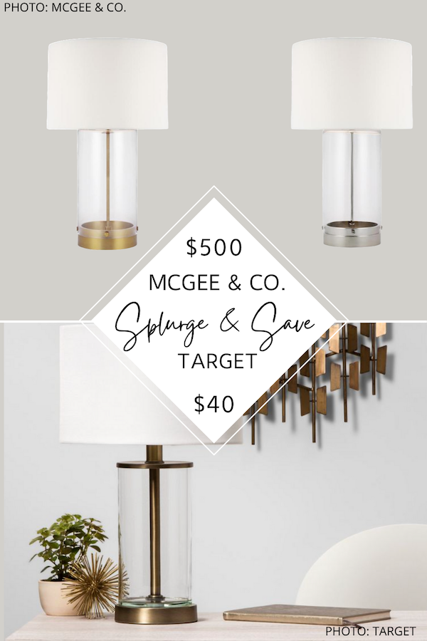 SPLURGE AND SAVE: MCGEE &amp; CO. ALLEN TABLE LAMP DUPE