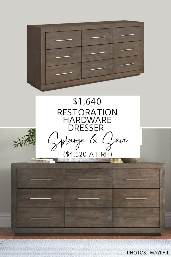 SPLURGE AND SAVE: RESTORATION HARDWARE MACHINTO 6-DRAWER DRESSER DUPE