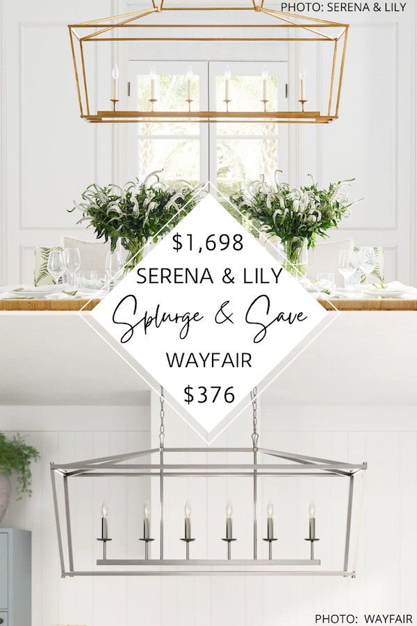  SPLURGE AND SAVE: SERENA AND LILY KENTFIELD LONG CHANDELIER DUPE