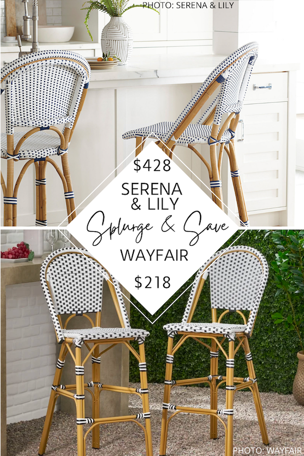 SPLURGE AND SAVE: SERENA &amp; LILY RIVIERA SWIVEL COUNTER STOOL DUPE