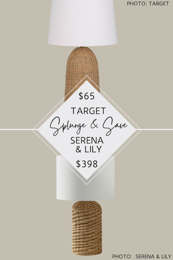 SPLURGE AND SAVE: SERENA &amp; LILY ABBOTT TABLE LAMP DUPE