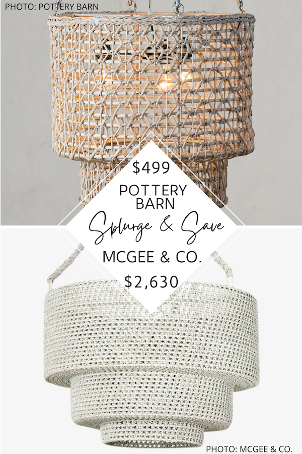 SPLURGE AND SAVE: MCGEE &amp; CO. VERANDA WOVEN PENDANT DUPE