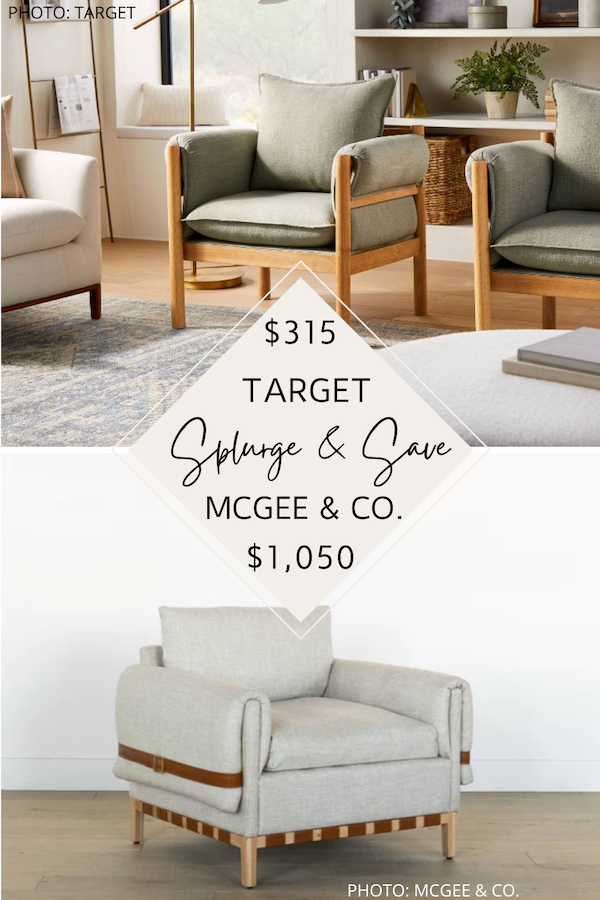 SPLURGE AND SAVE: MCGEE AND CO. LYBBERT ACCENT CHAIR DUPE