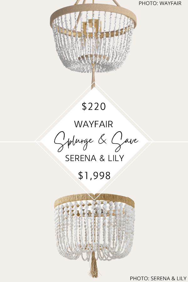 SPLURGE AND SAVE: SERENA AND LILY MALIBU CHANDELIER DUPE
