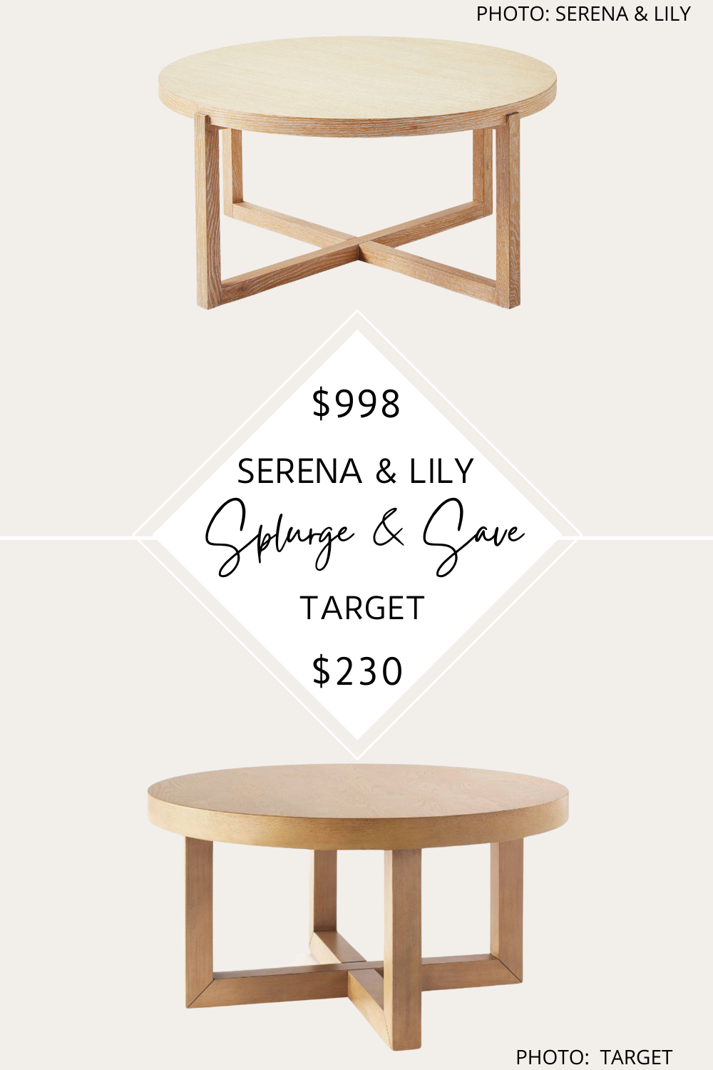 SPLURGE AND SAVE: SERENA AND LILY CLIFTON COFFEE TABLE DUPE