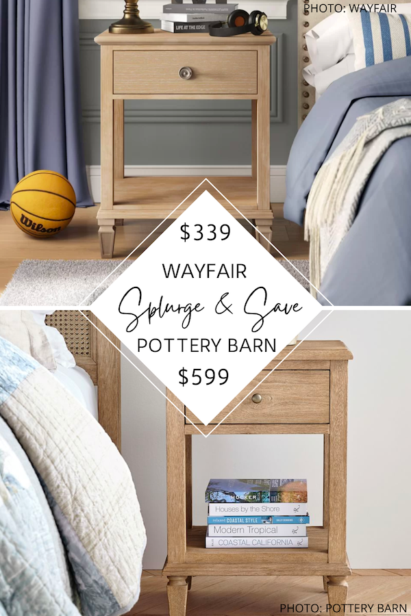 SPLURGE AND SAVE: POTTERY BARN SAUSALITO NIGHTSTAND DUPE