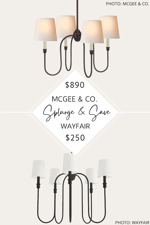 SPLURGE AND SAVE: MCGEE AND CO. VENDOME SMALL CHANDELIER DUPE