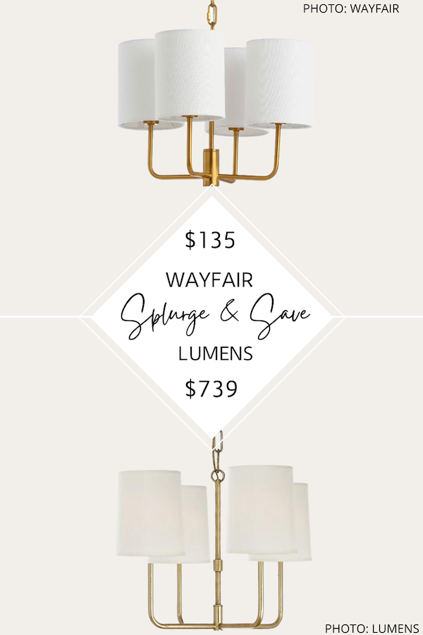 SPLURGE AND SAVE: VISUAL COMFORT GO LIGHTLY CHANDELIER DUPE