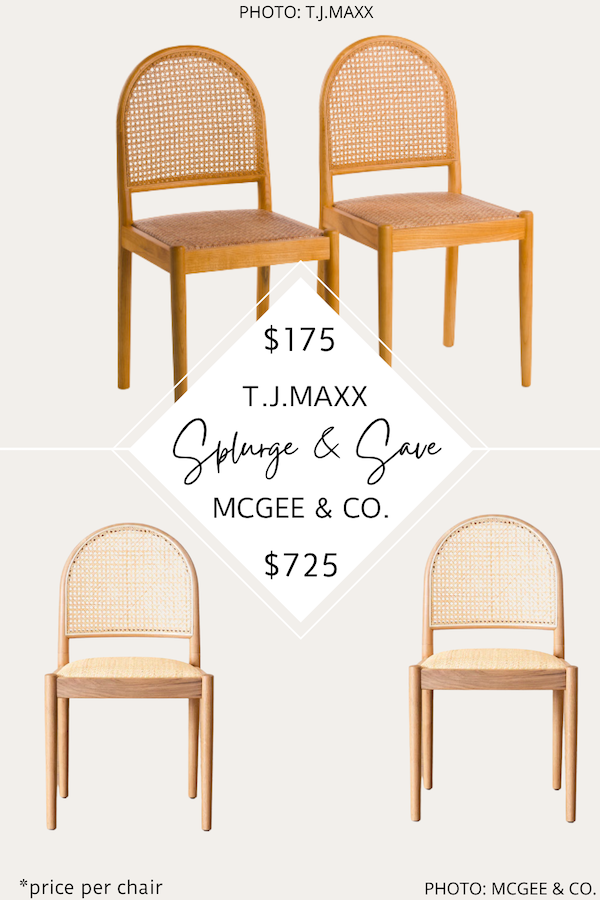SPLURGE AND SAVE: MCGEE AND CO. HADDEN NATURAL CHAIR DUPE