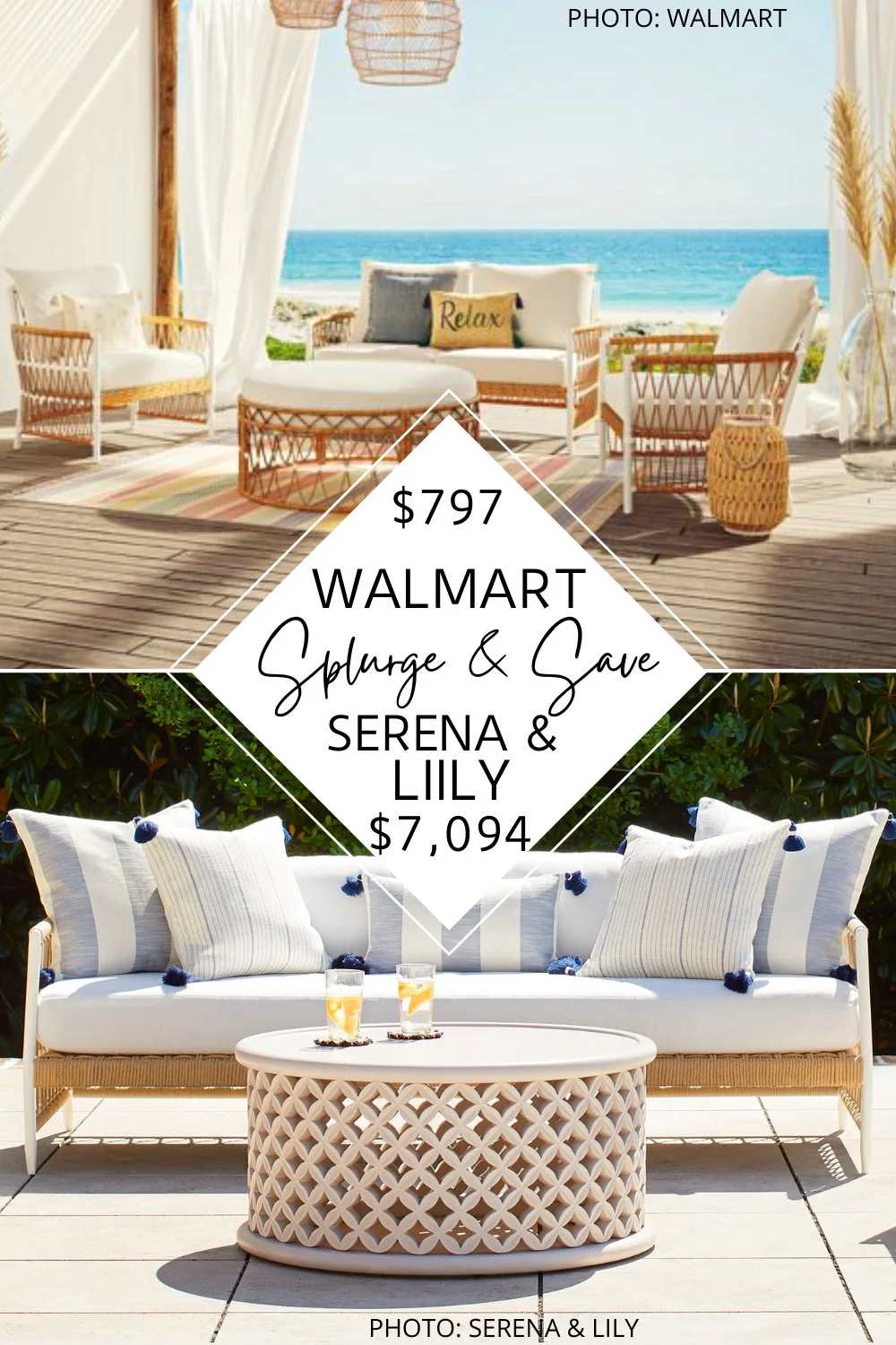 SPLURGE AND SAVE: SERENA AND LILY SALT CREEK PATIO SET DUPE