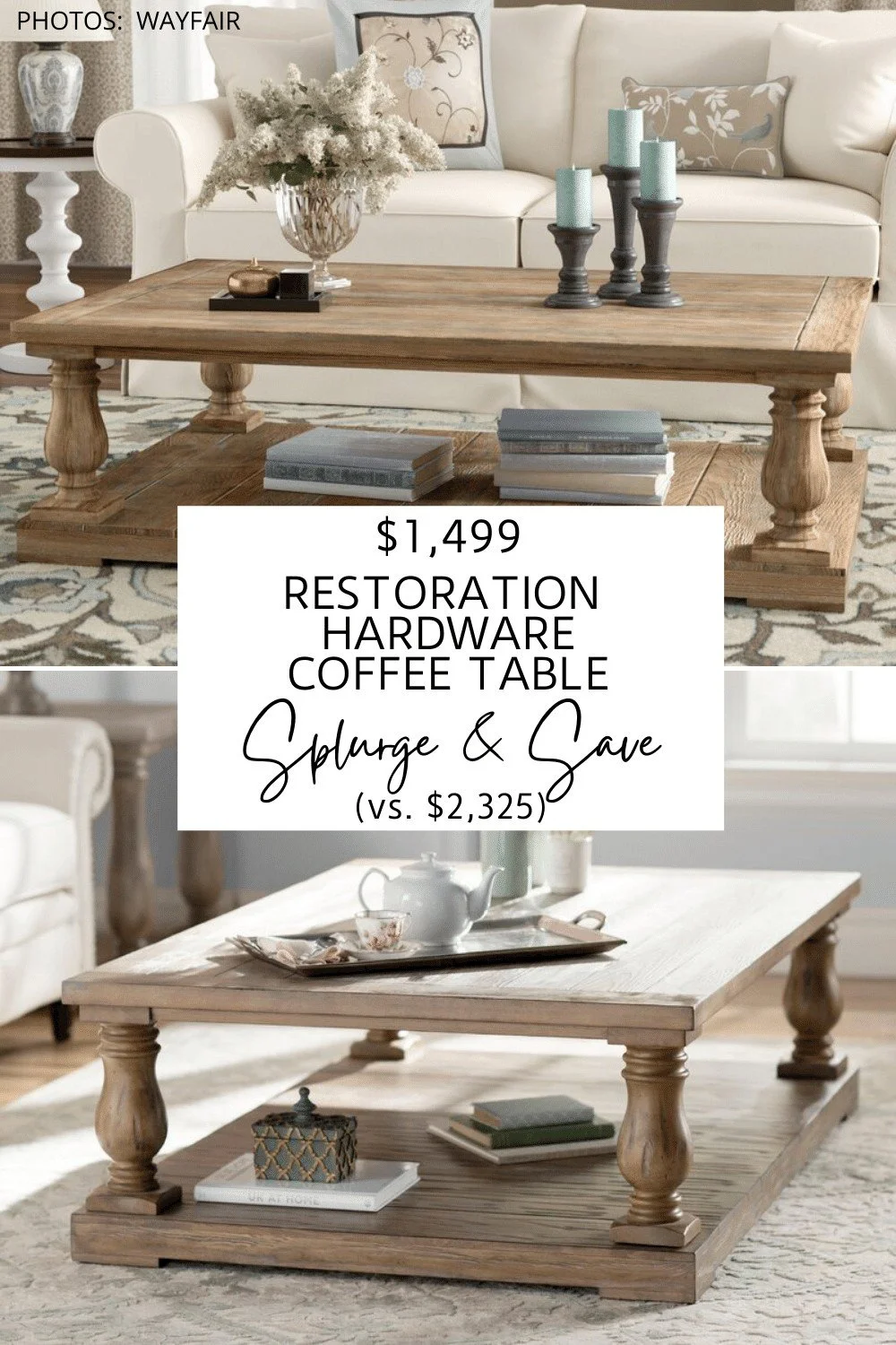 RESTORATION HARDWARE BALUSTRADE COFFEE TABLE COPYCAT — KENDRA FOUND IT