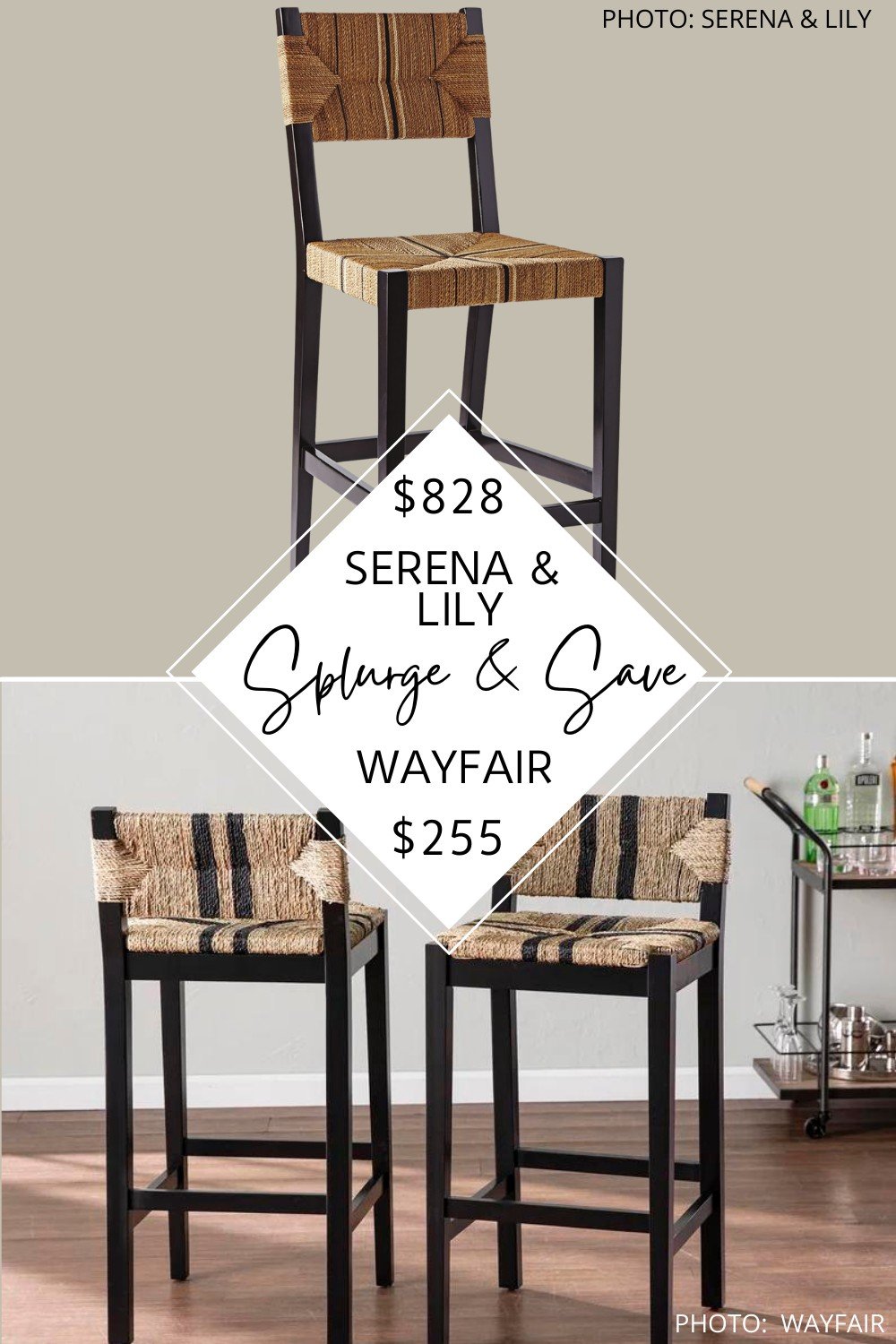 SERENA AND LILY CARSON BAR STOOL DUPE — KENDRA FOUND IT