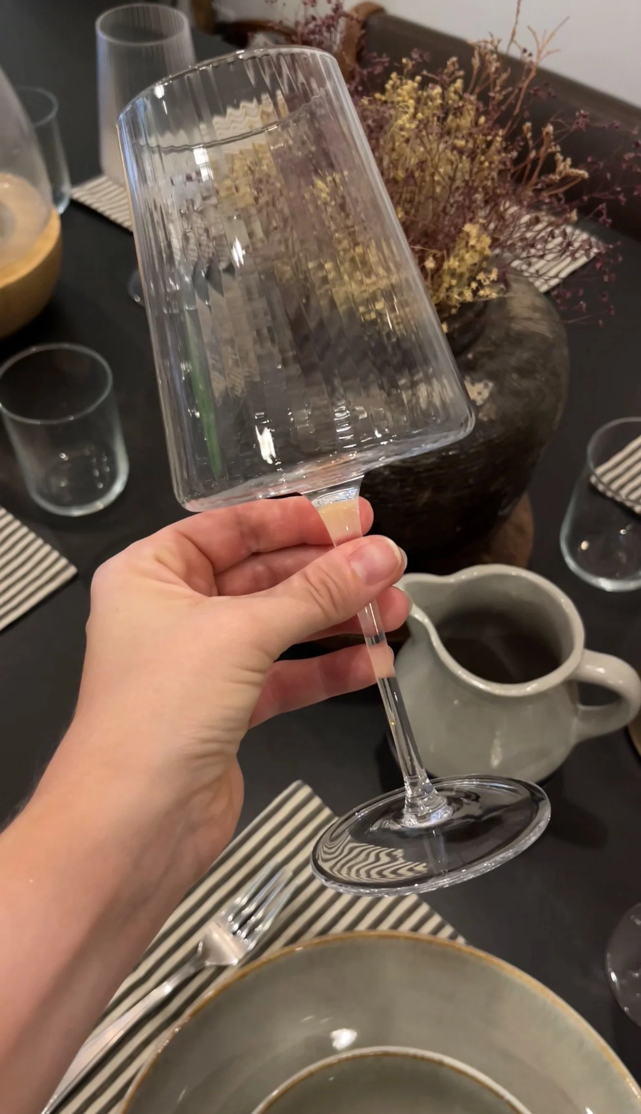 affordable fluted wine glasses