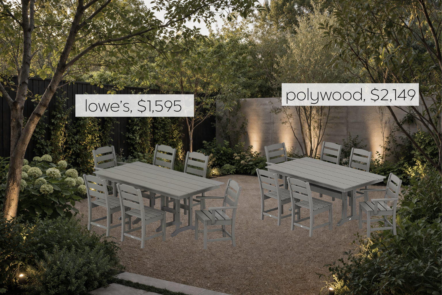 Lakeside 7-Piece Farmhouse Dining Set with Trestle Legs dupe at Lowes