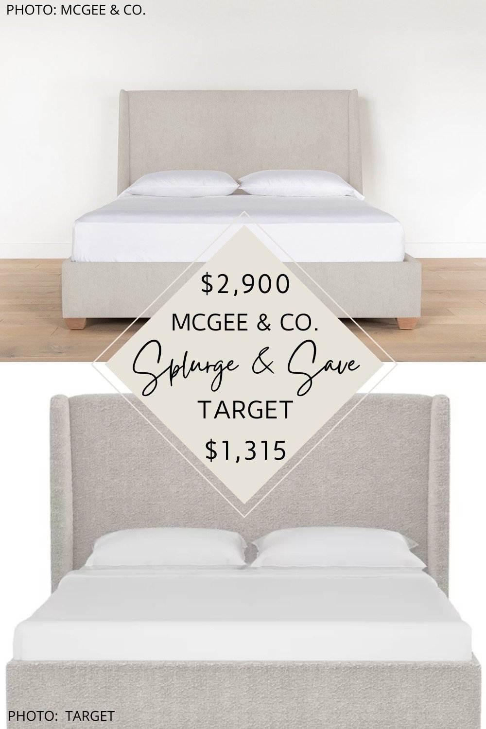 This McGee and Co. bed dupe is from Target and is a wingback bed! It will get you McGee and Co. style. on a budget.