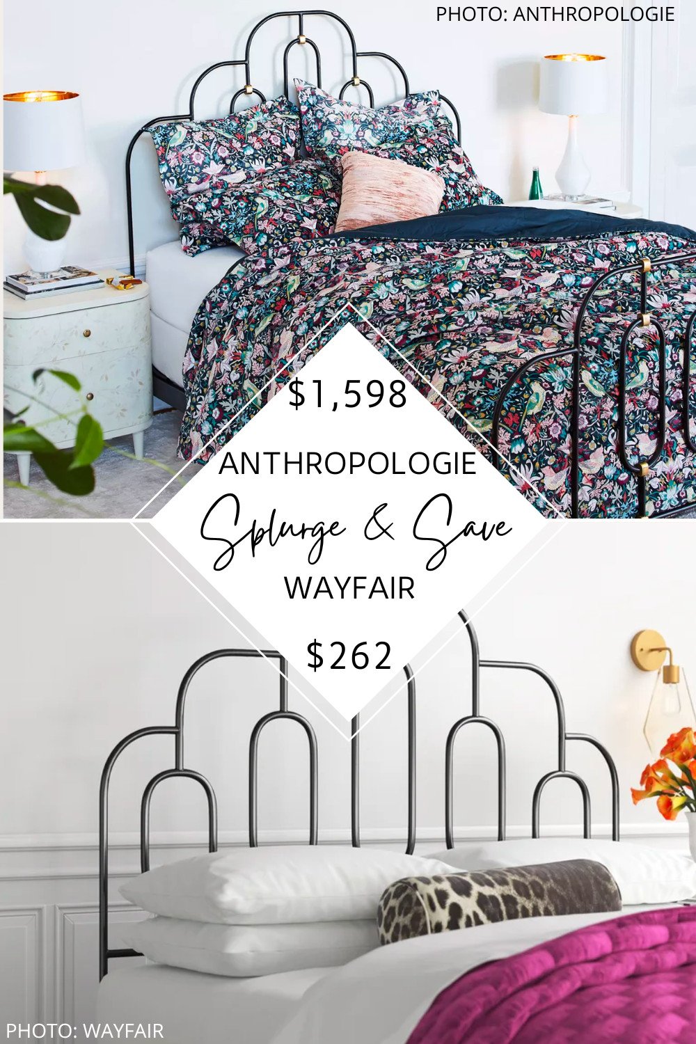 SPLURGE AND SAVE ANTHROPOLOGIE DECO BED DUPE — KENDRA FOUND IT