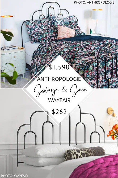 SPLURGE AND SAVE ANTHROPOLOGIE DECO BED DUPE — KENDRA FOUND IT