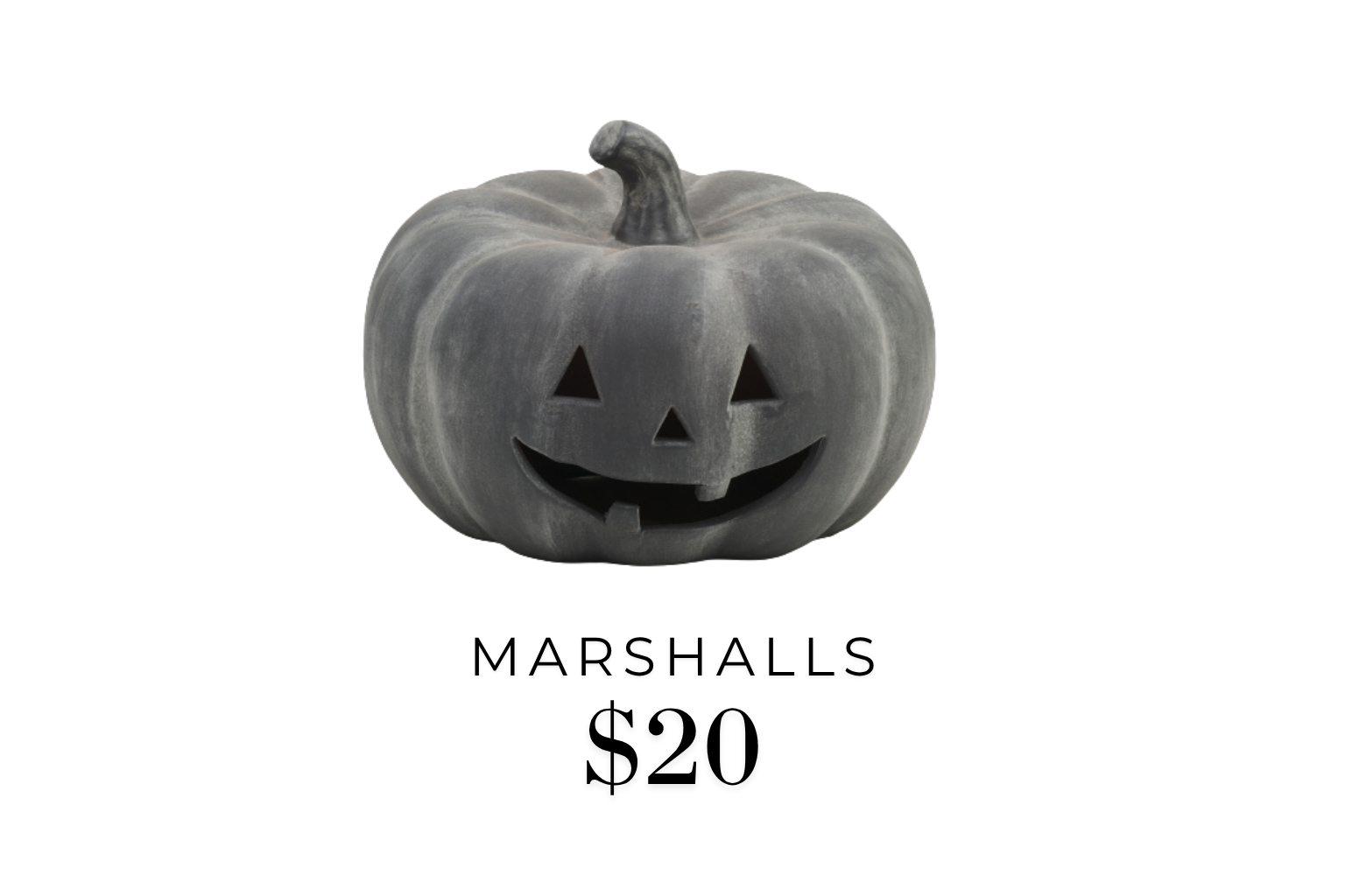 Marshalls 12x13 terracotta jack-o-lantern with a rounded, squat shape