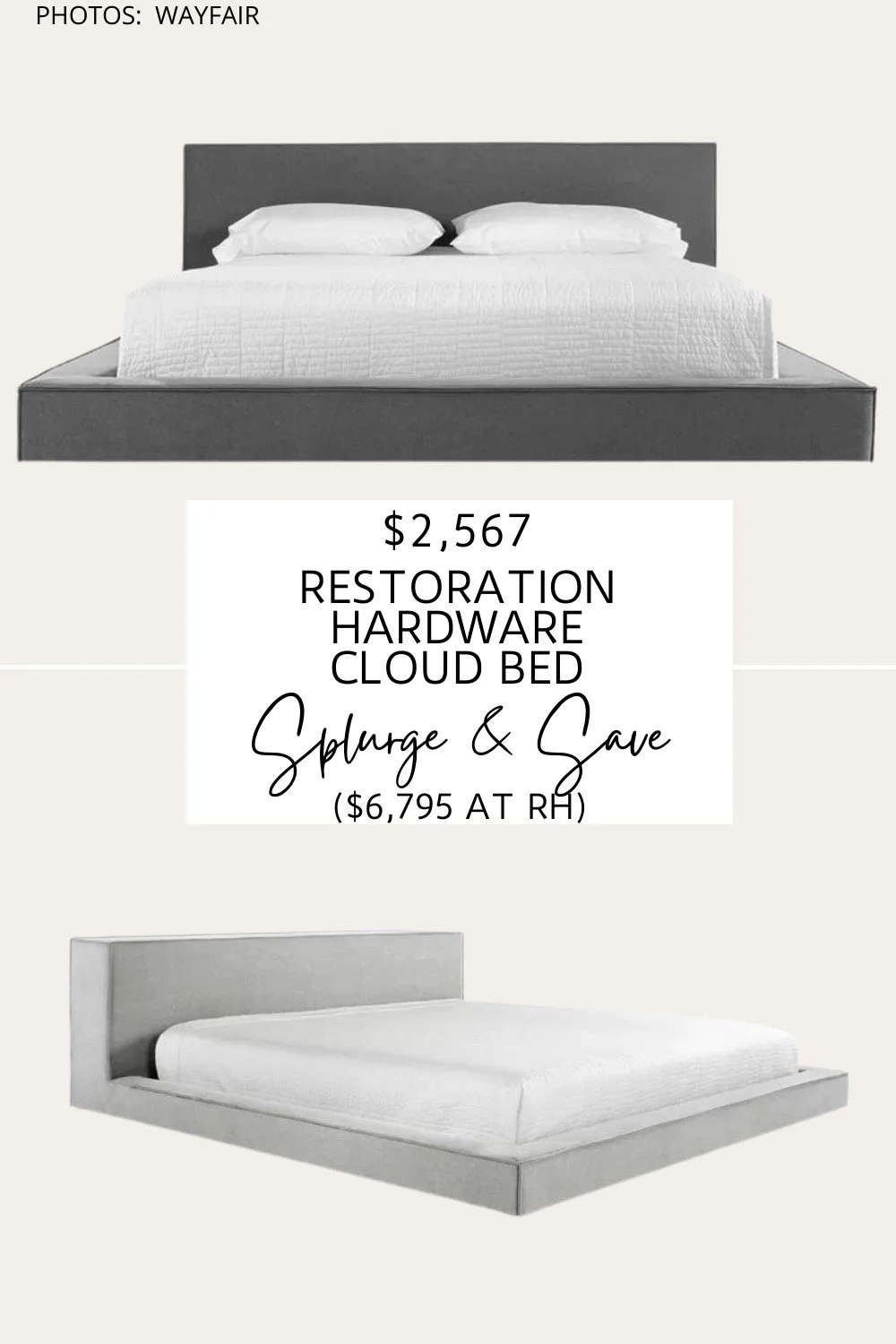 RESTORATION HARDWARE CLOUD BED DUPE — KENDRA FOUND IT
