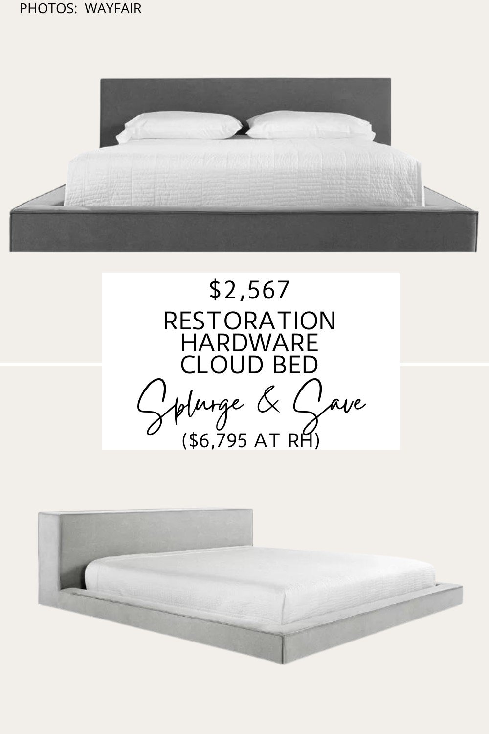 RESTORATION HARDWARE CLOUD BED DUPE — KENDRA FOUND IT
