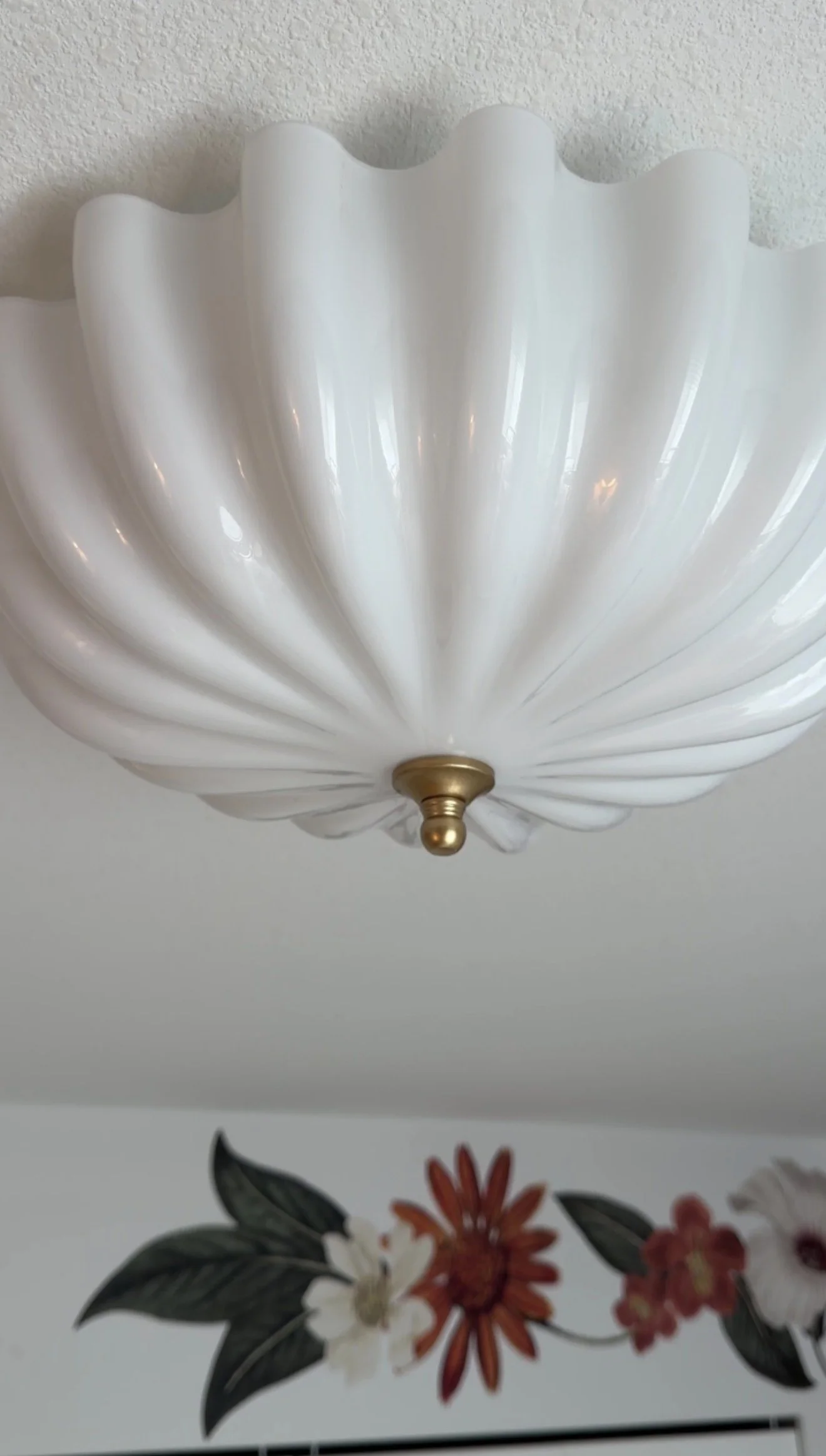Affordable milk glass light from Lowe's lighting collection