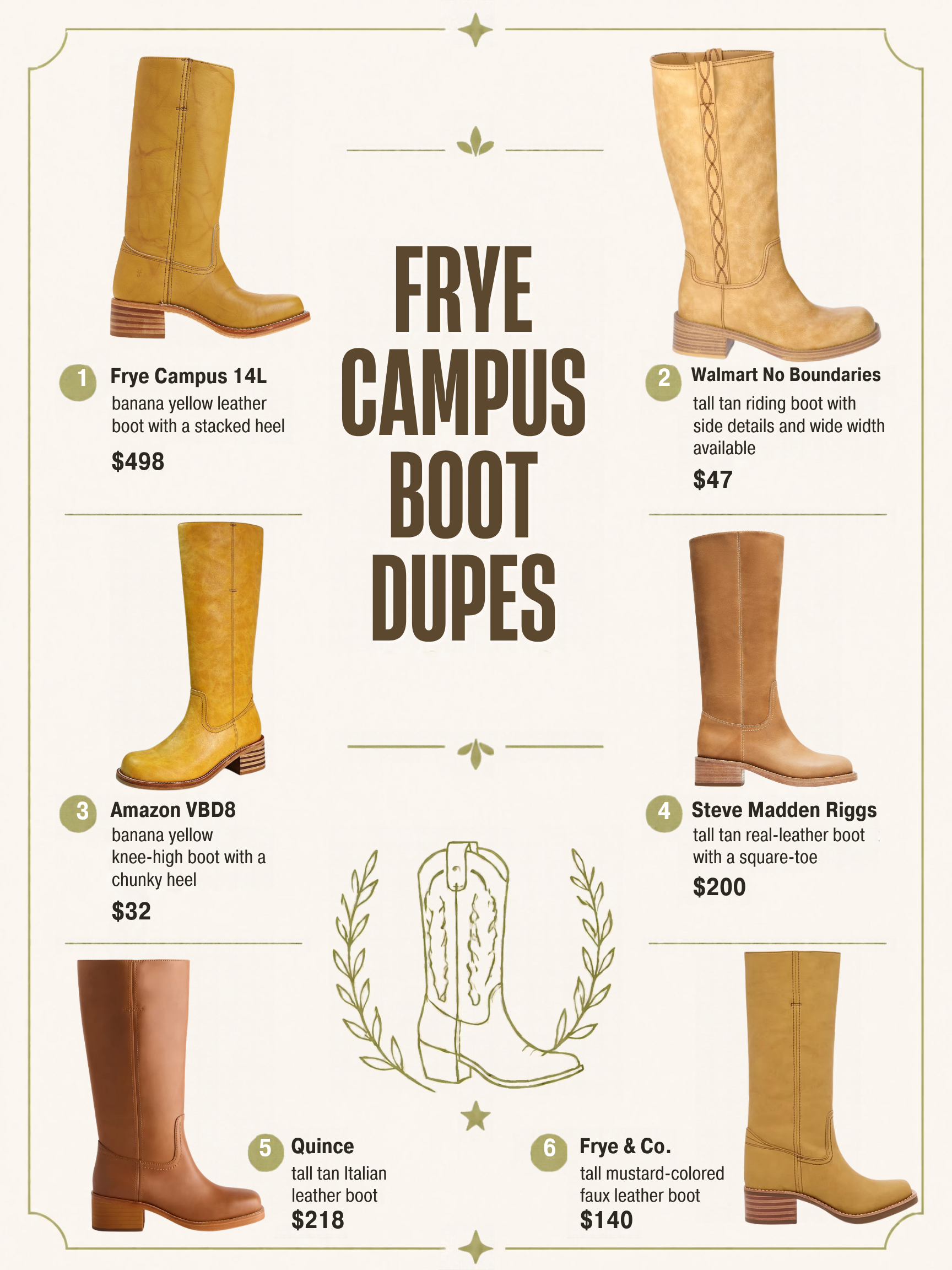 The best Frye campus boot dupes online