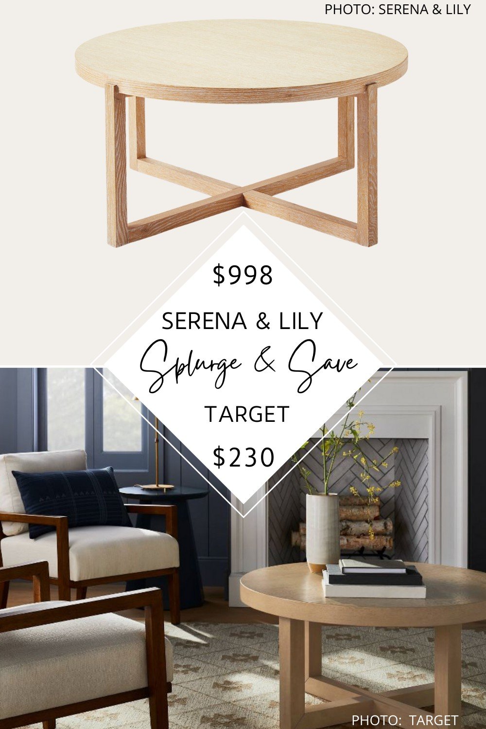 SERENA AND LILY CLIFTON COFFEE TABLE DUPE — KENDRA FOUND IT