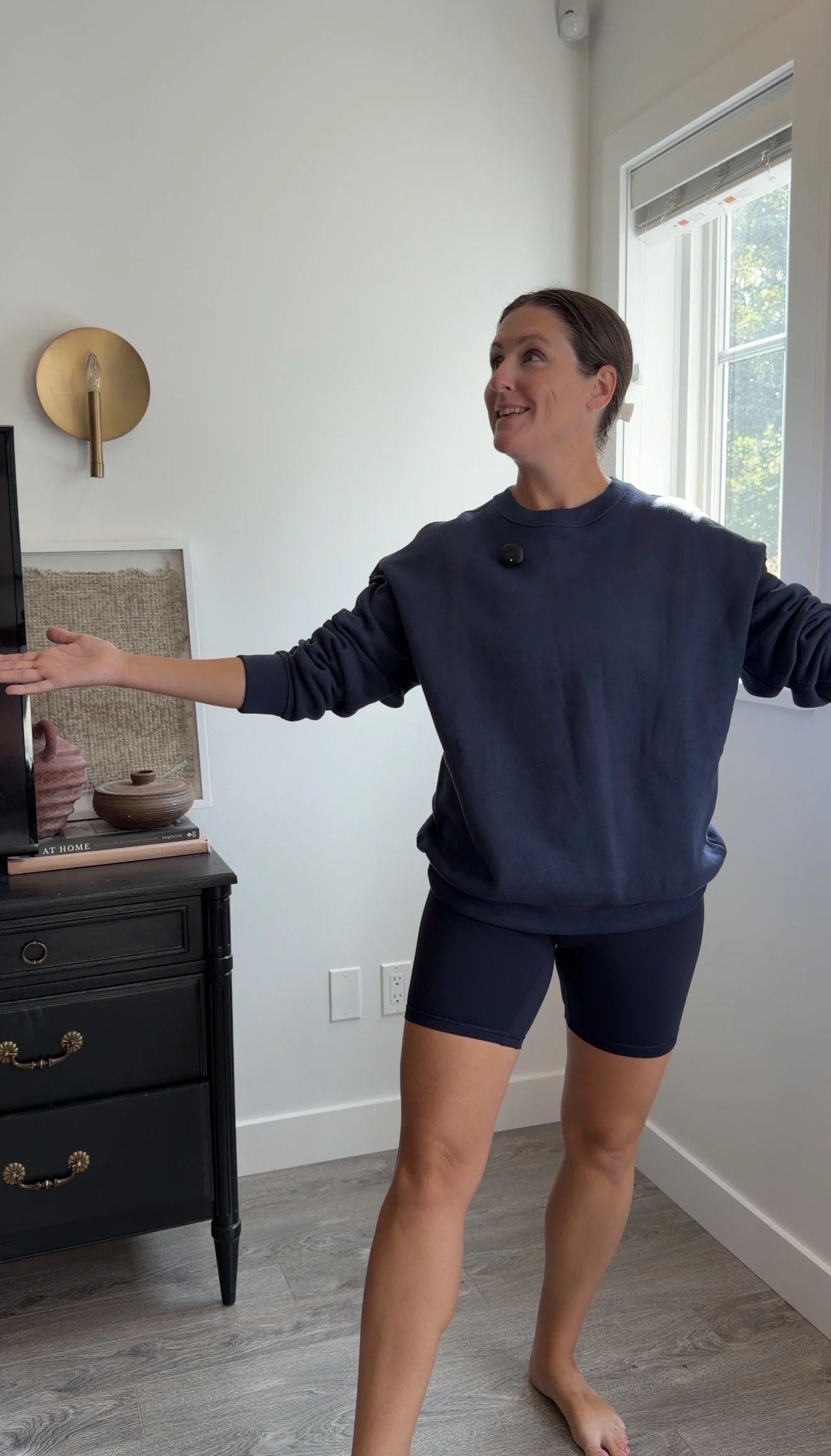Quince everyday fleece crew real life photos