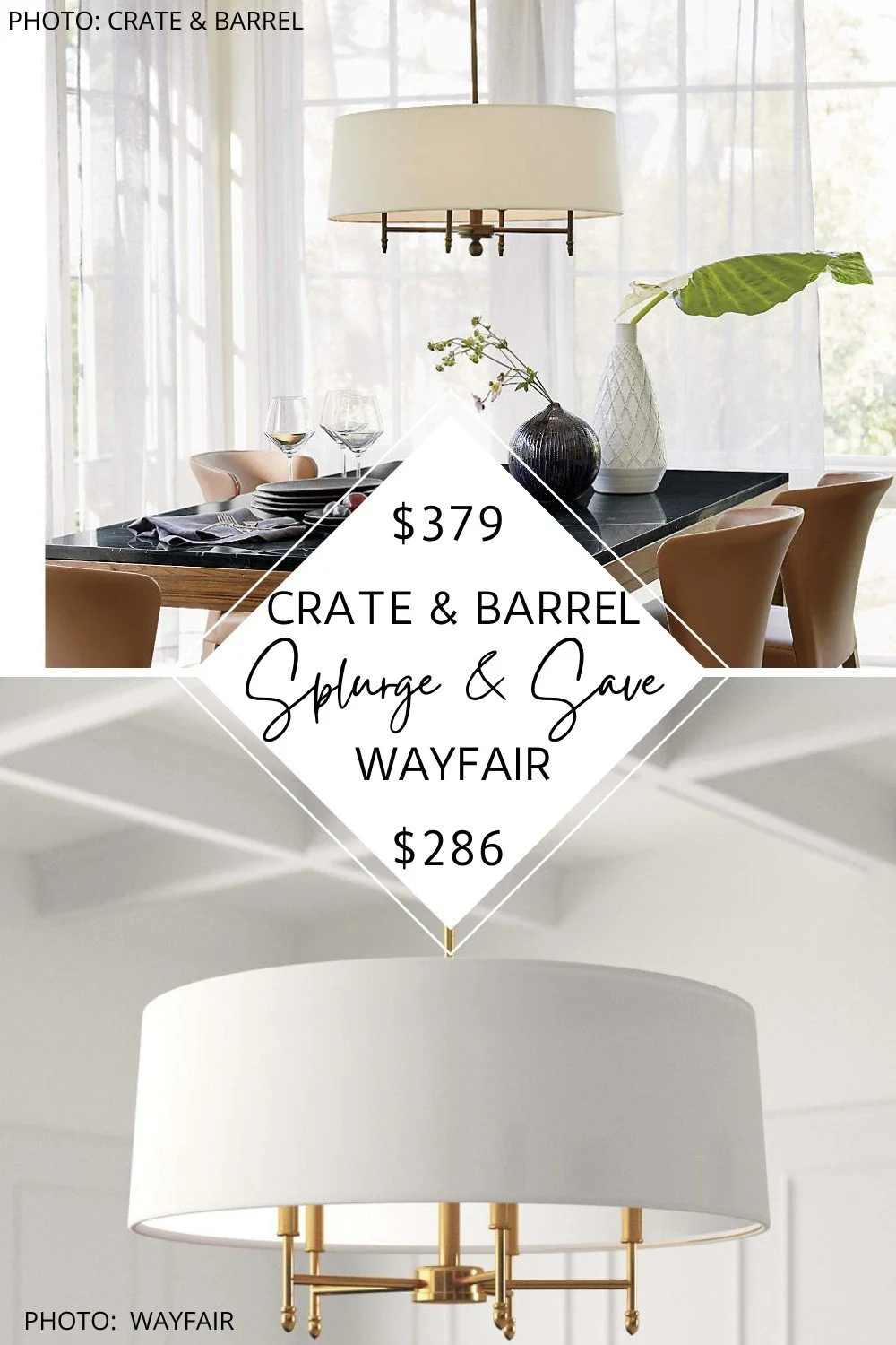 SPLURGE AND SAVE CRATE AND BARREL ARLINGTON CHANDELIER — KENDRA FOUND IT