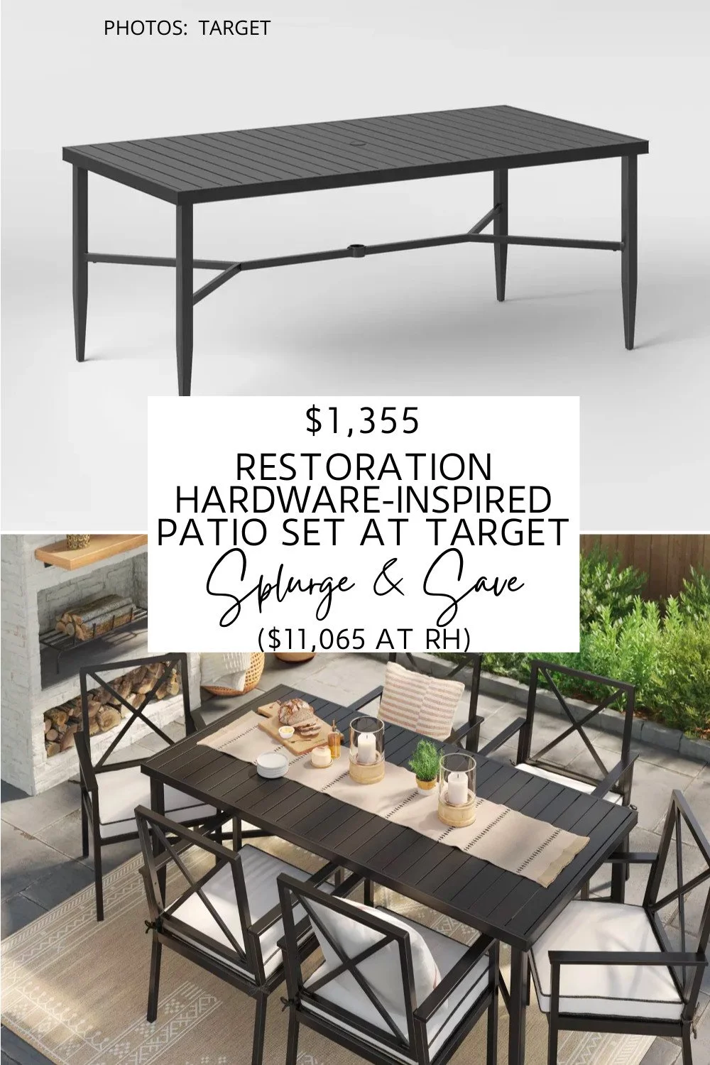 LOOK FOR LESS RESTORATION HARDWARE TROUSDALE PATIO SET DUPE — KENDRA
