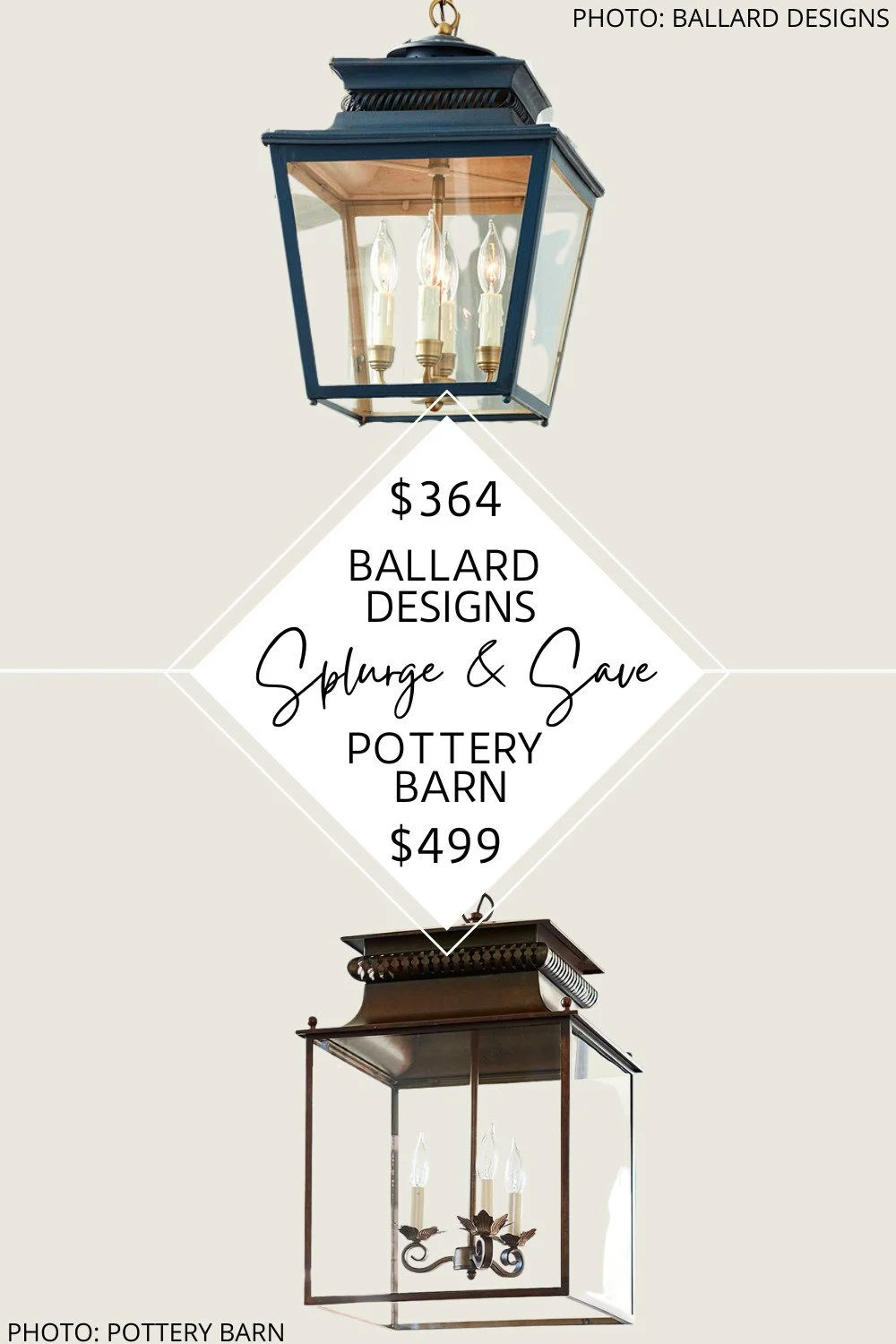 This Pottery Barn Bolton Metal Lantern Pendant dupe will get you Pottery Barn style on a budget.
