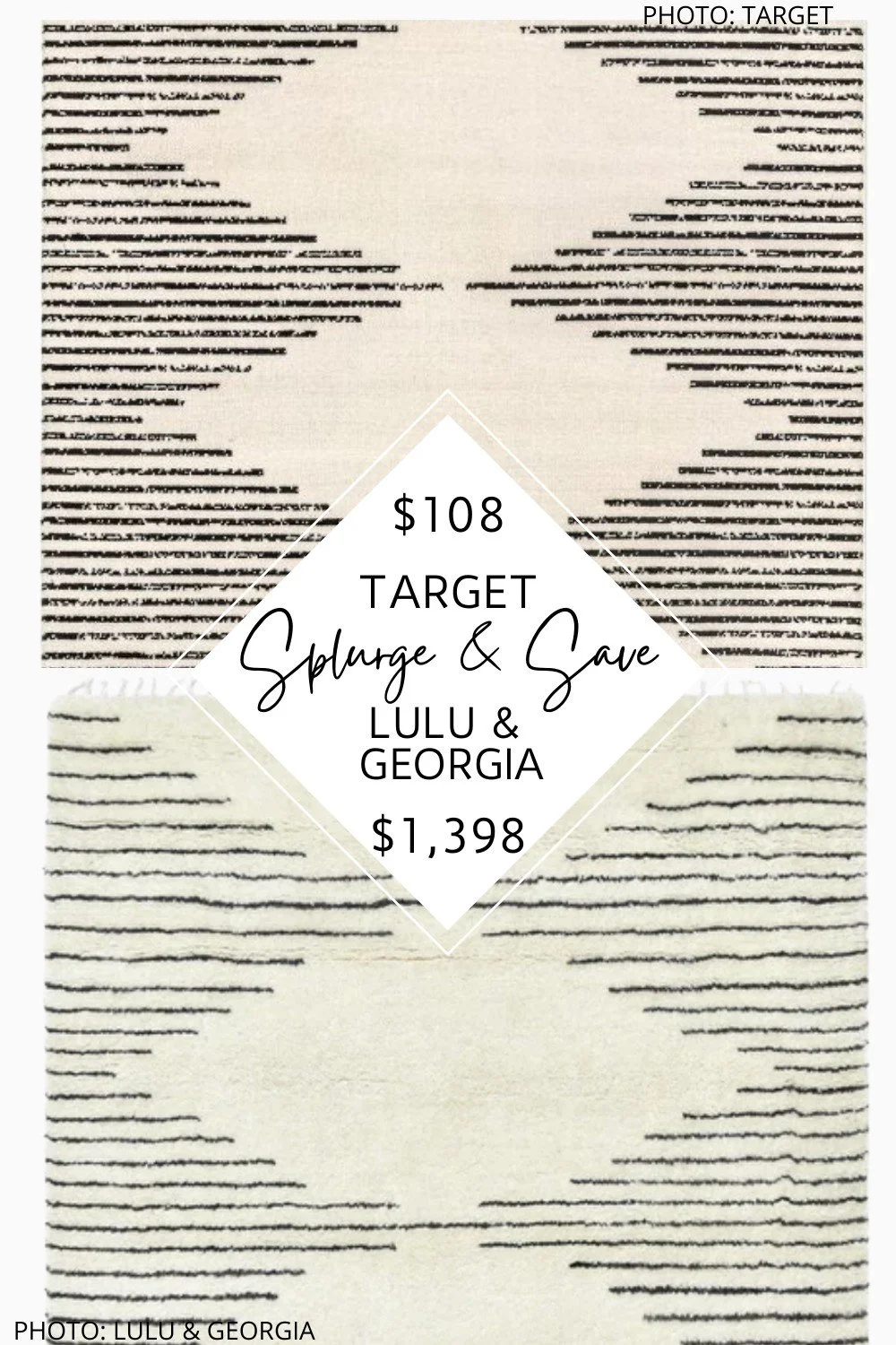 LULU AND GEORGIA CEYDA MOROCCAN STYLE RUG DUPE