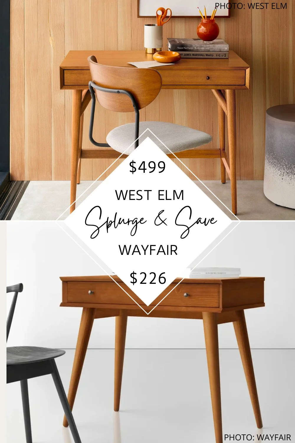 SPLURGE AND SAVE WEST ELM MIDCENTURY MINI DESK DUPE — KENDRA FOUND IT