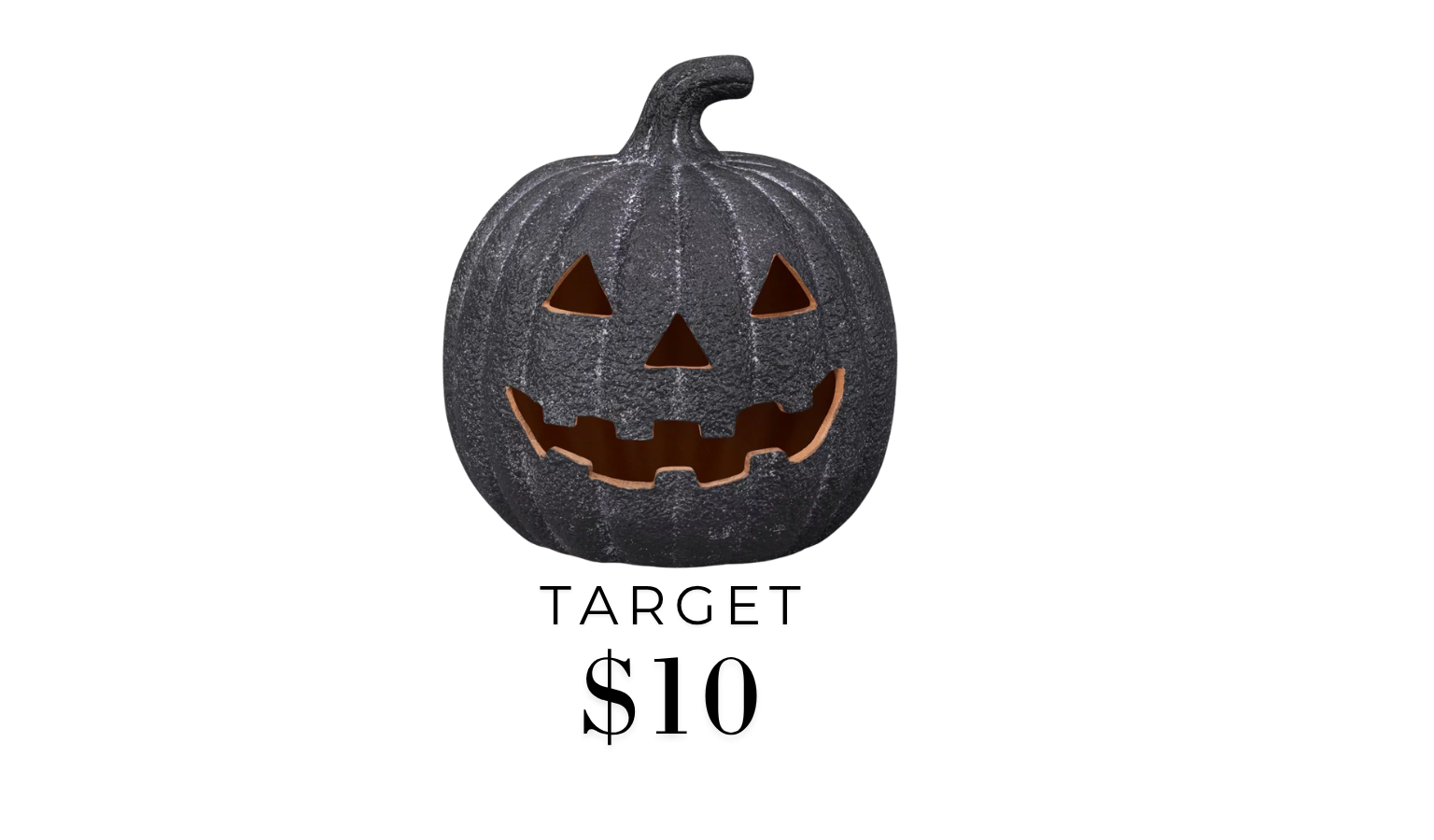Target Hyde and EEK medium terracotta jack-o'-lantern sculpture in matte black