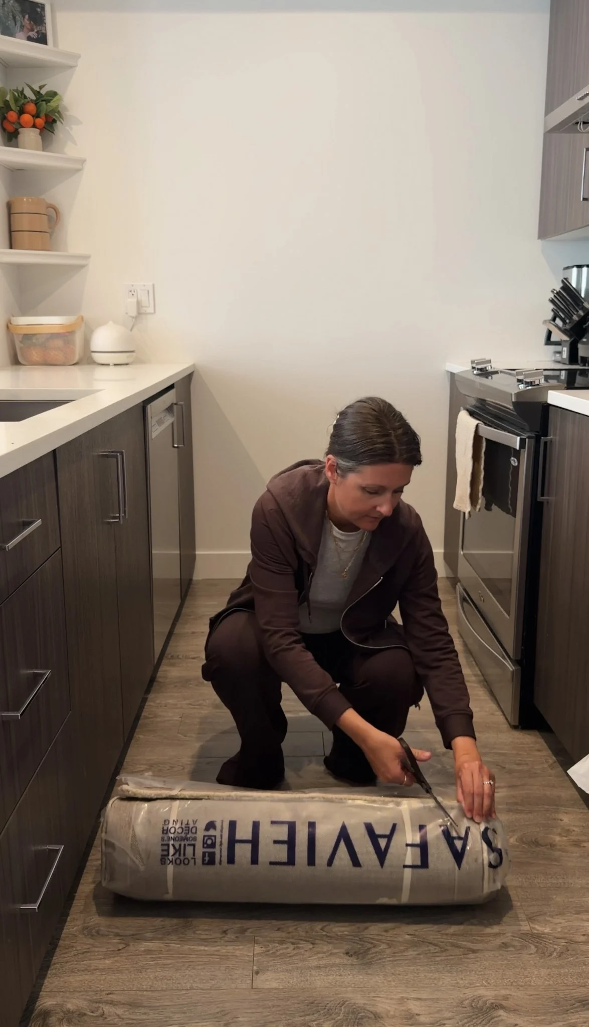 modern organic kitchen runner