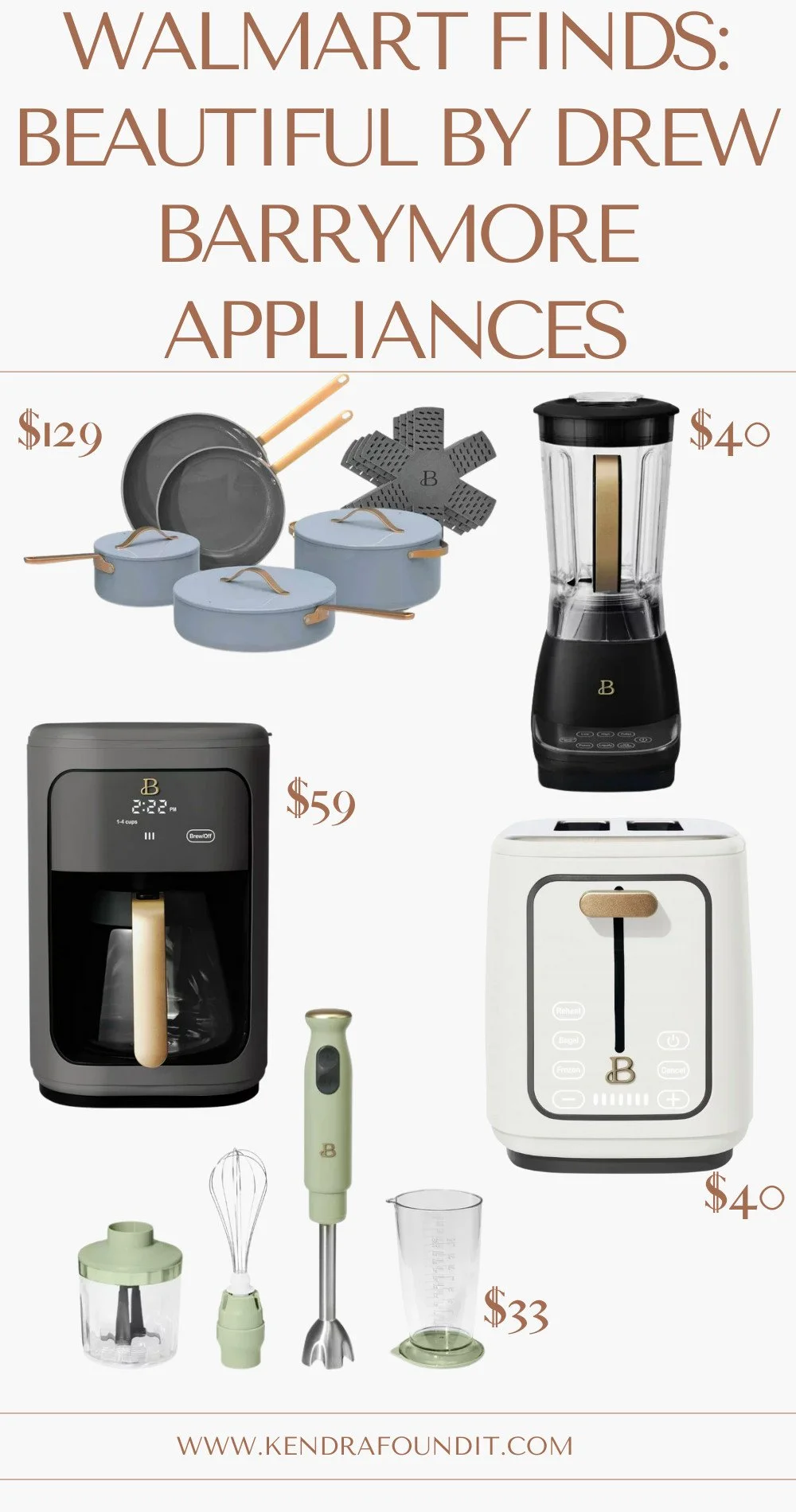 DREW BARRYMORE APPLIANCES AT WALMART TOASTER AND IMMERSION BLENDER
