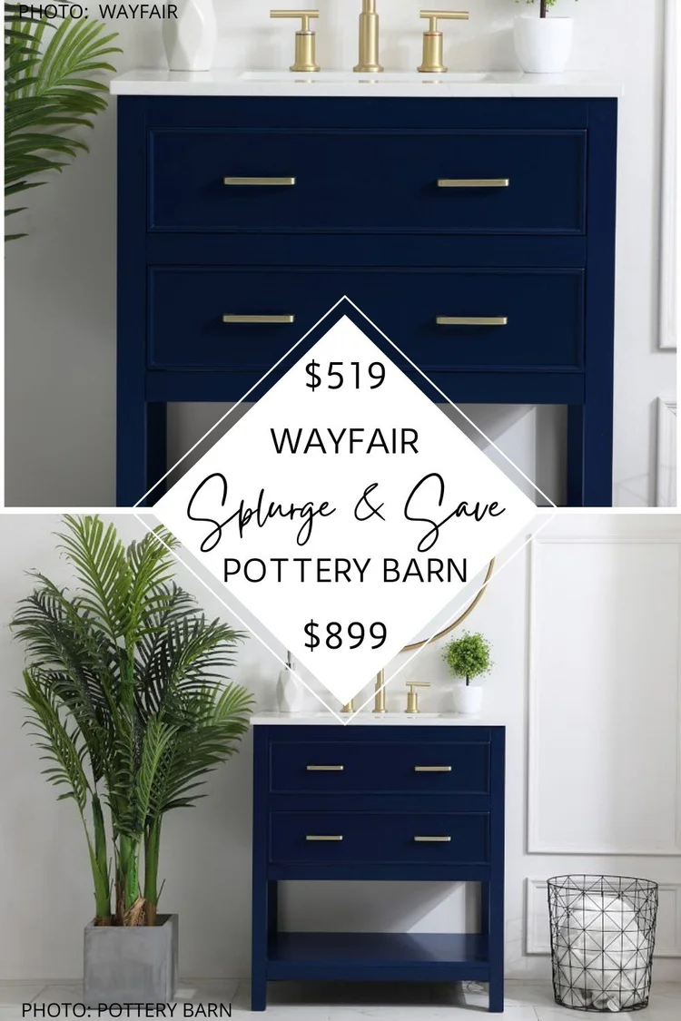 POTTERY BARN CLEMENS SINGLE SINK VANITY DUPE — KENDRA FOUND IT