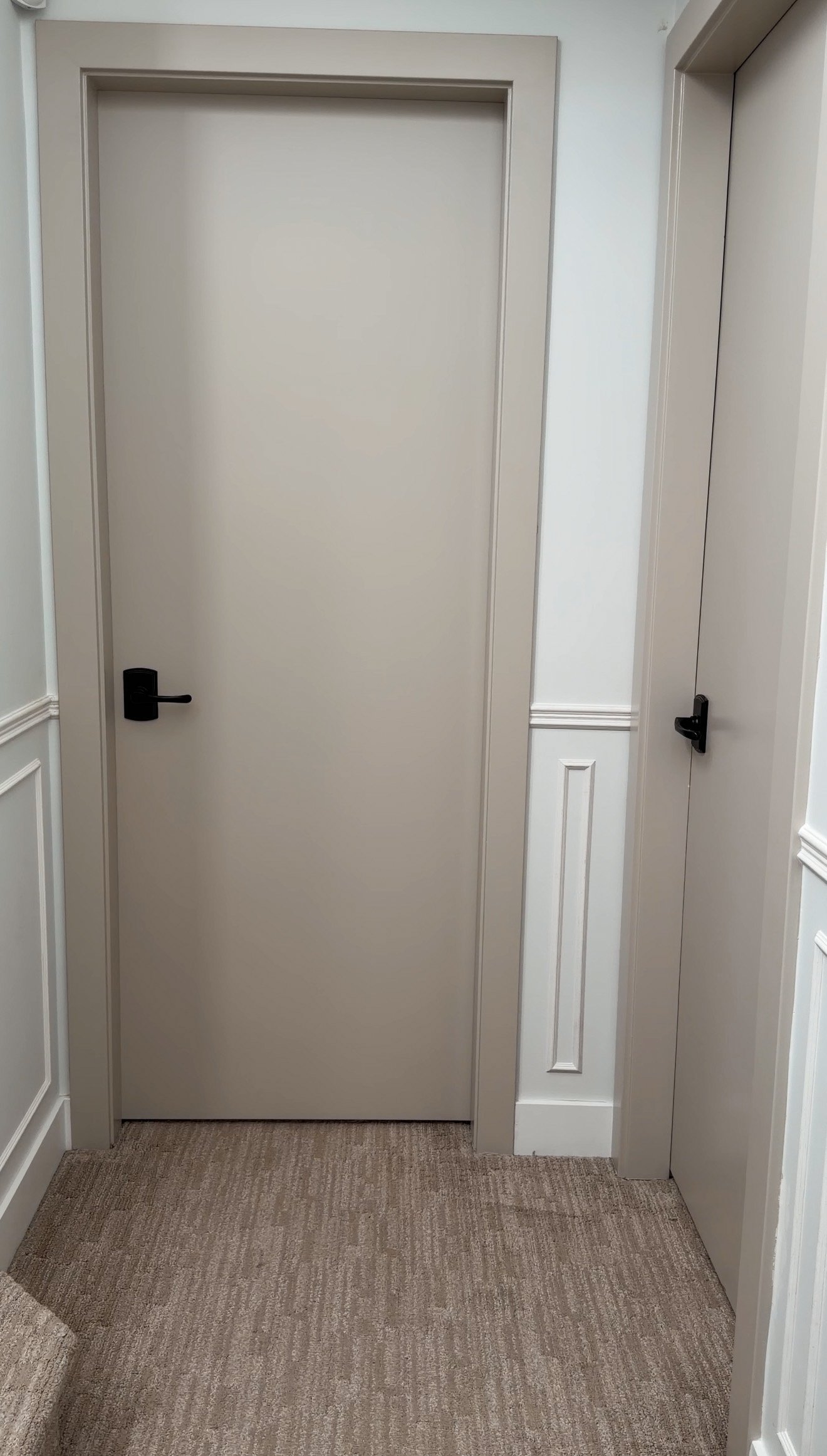 easy diy project: paint the interior doors for a modern organic hallway