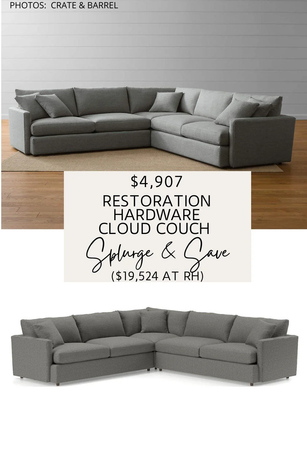 RESTORATION HARDWARE CLOUD SOFA COPYCAT — KENDRA FOUND IT