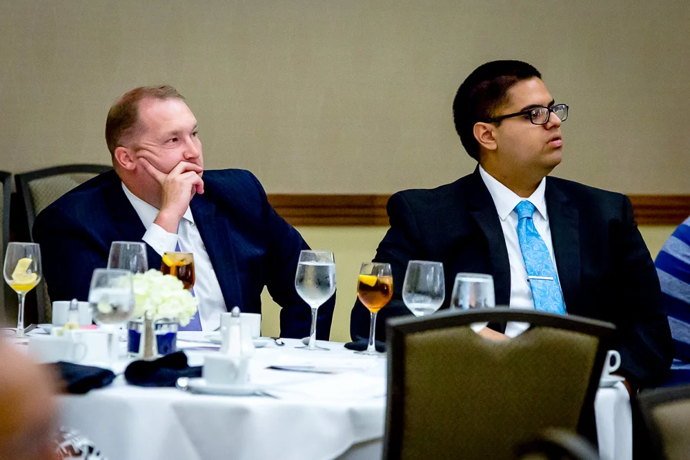 Illinois State Senator Scott Bennet, left, in attendance.