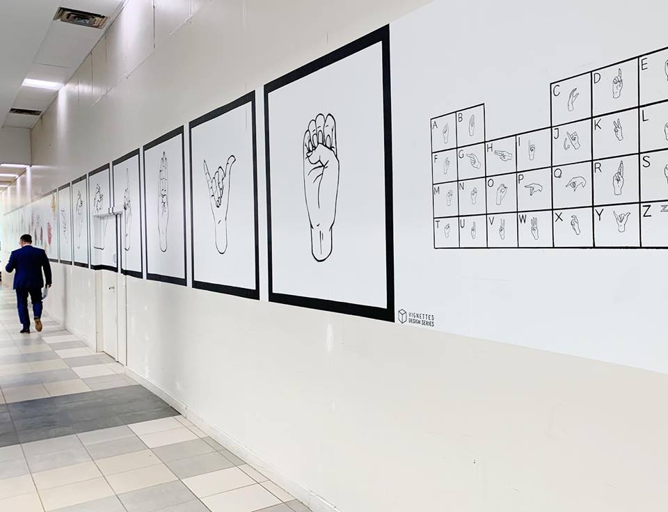'HELLO GOODBYE' ASL Mural