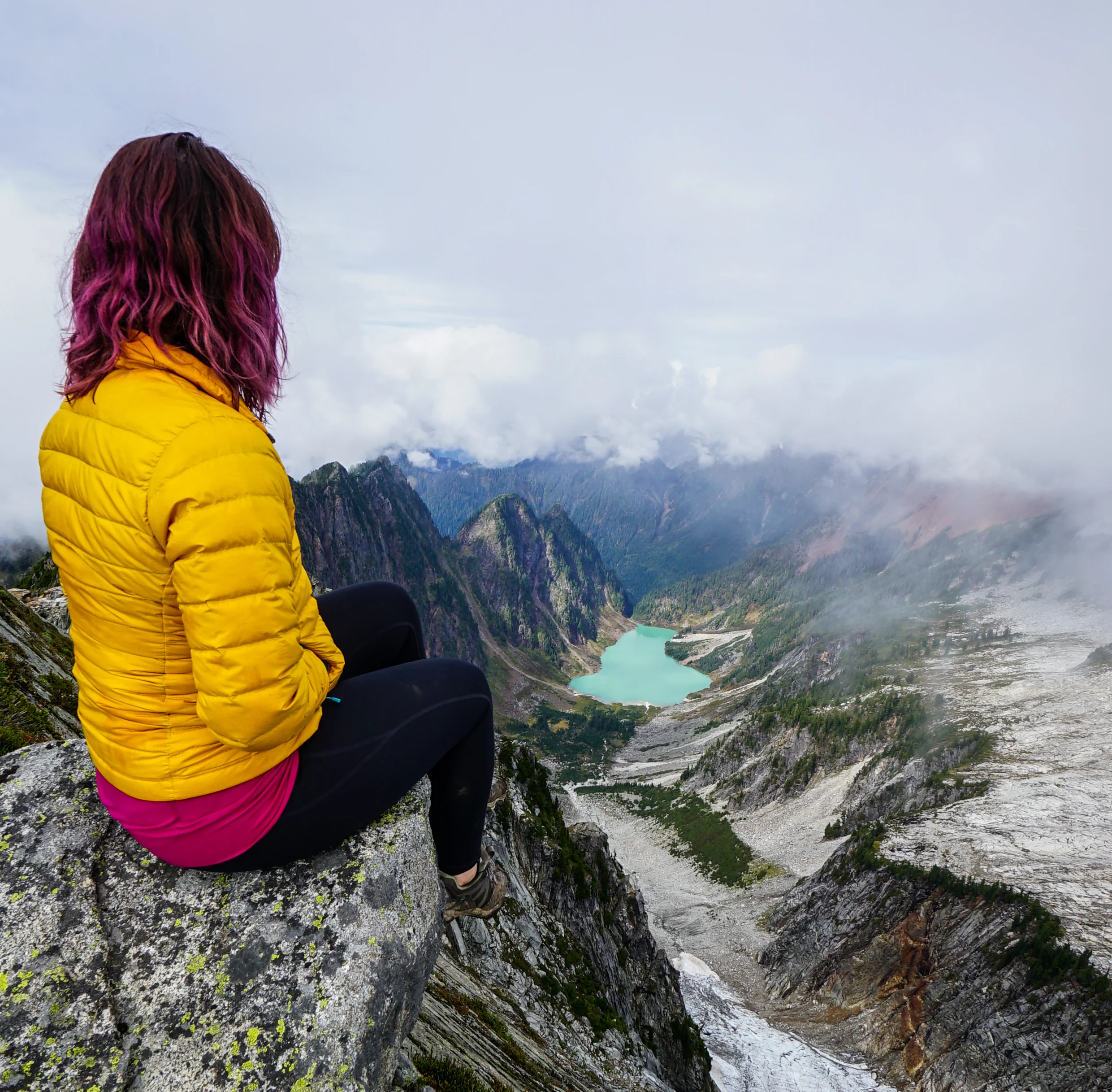 Not pictured, the terrified look on my face sitting over this cliff.
