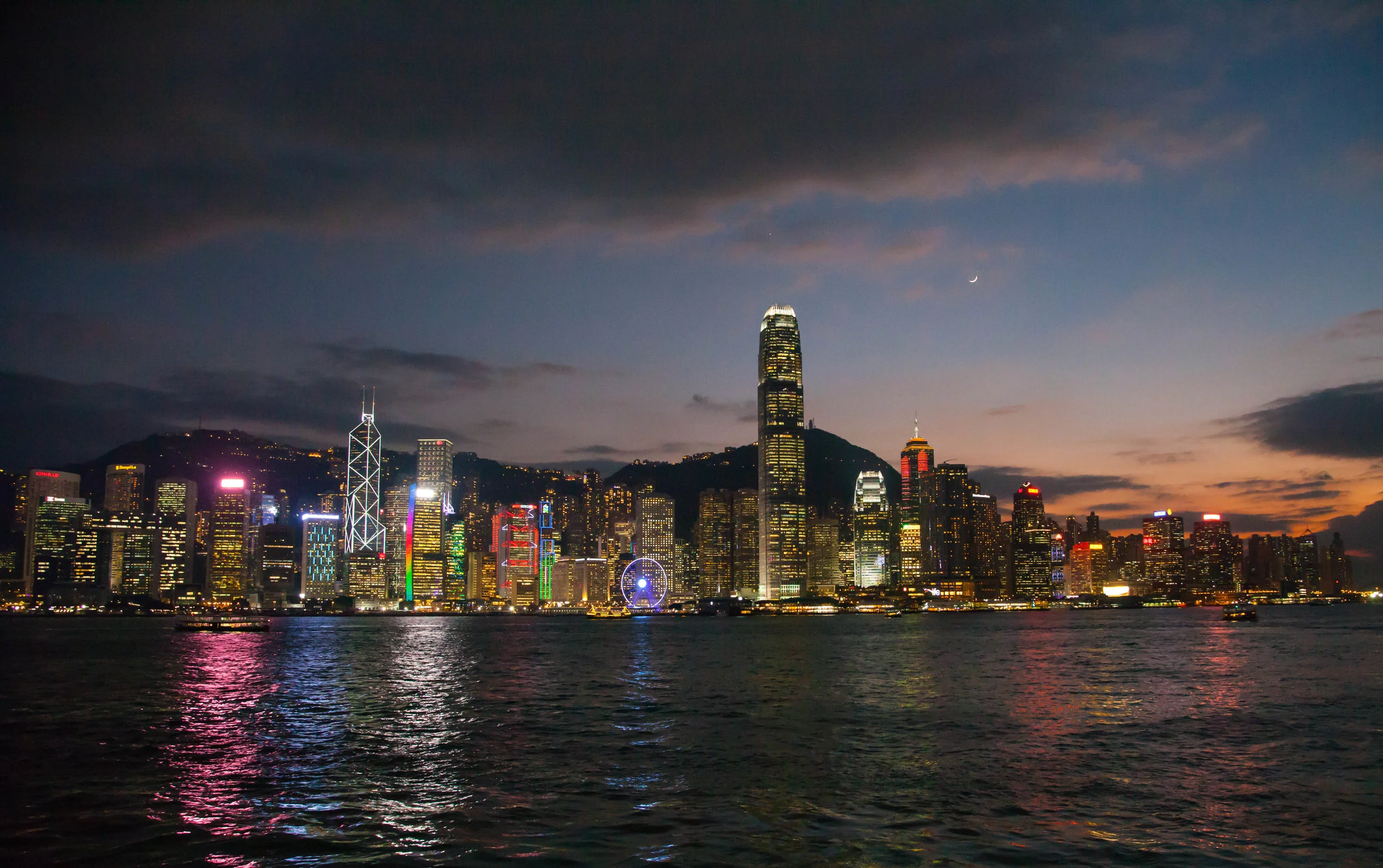 Hong Kong at sunset