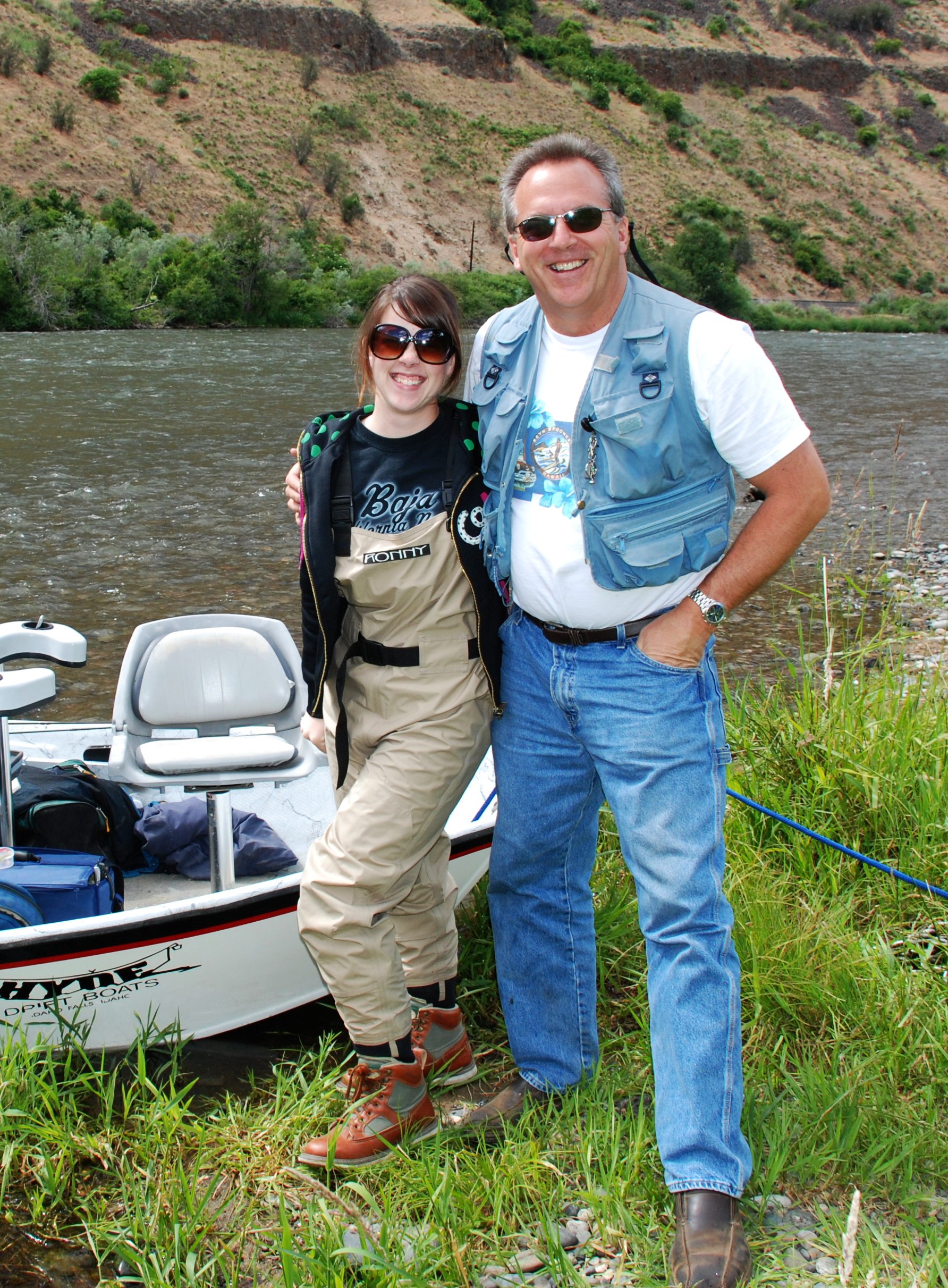 My dad and I on the Yakima River. Photo by my Uncle Scott Butner