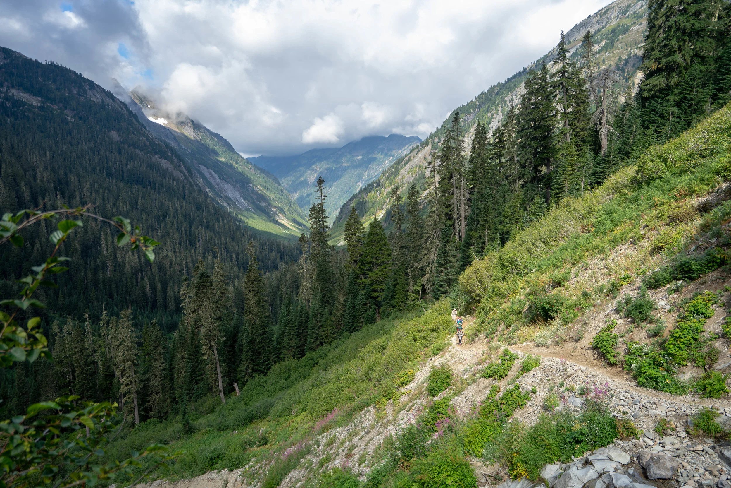 Starting out on the Hannegan Pass trail.