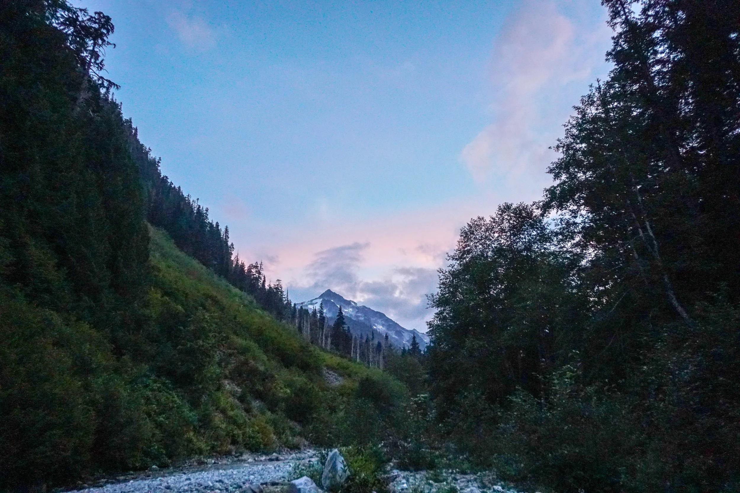 Sunset from the Chilliwack River ( Thanks for the photo Doris !)