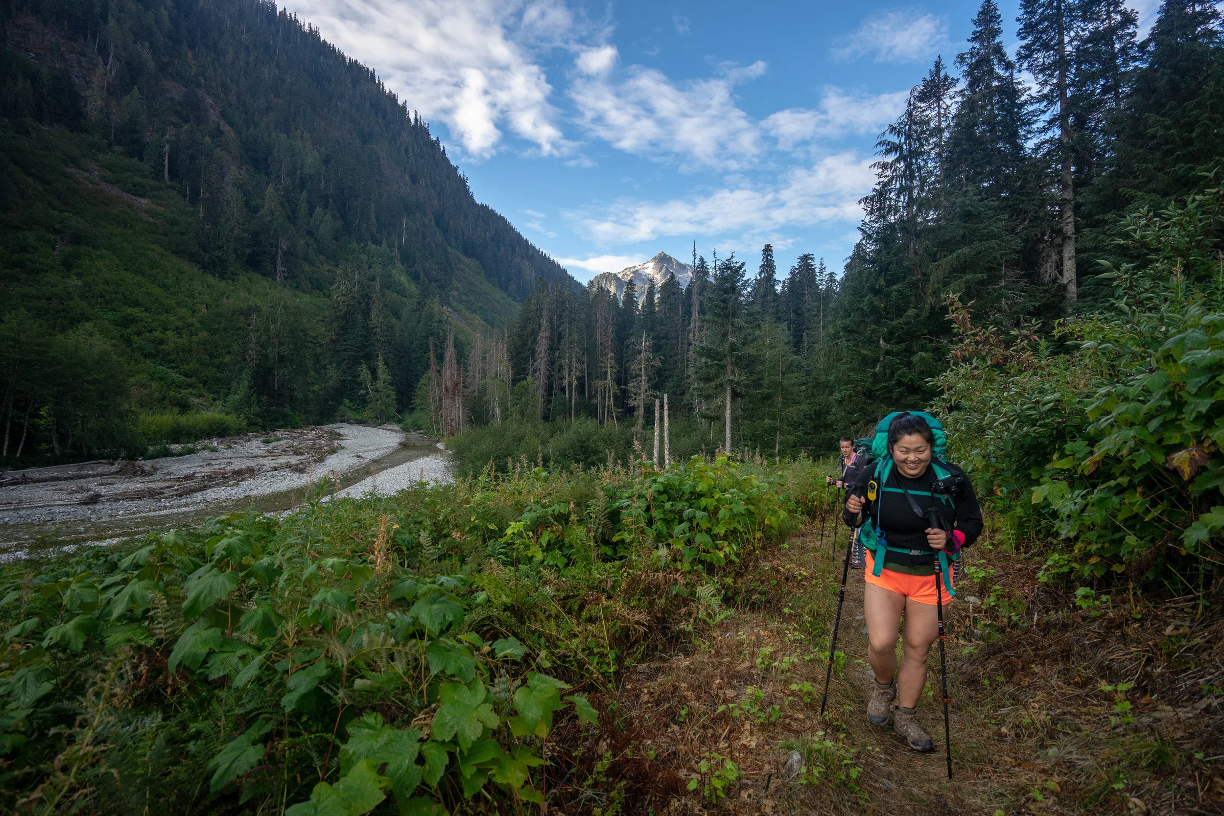 Setting out on the trail on day two!
