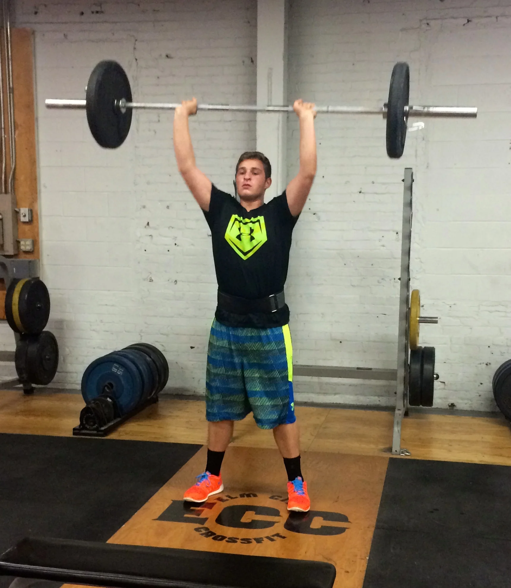 Mike showing his strength