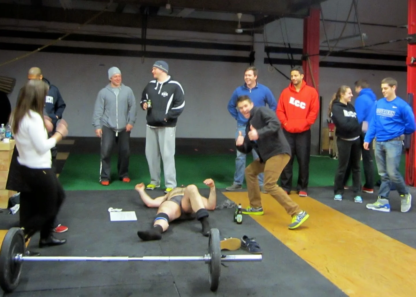 After the workout 14.5! Guess the beer before the workout was a bad idea